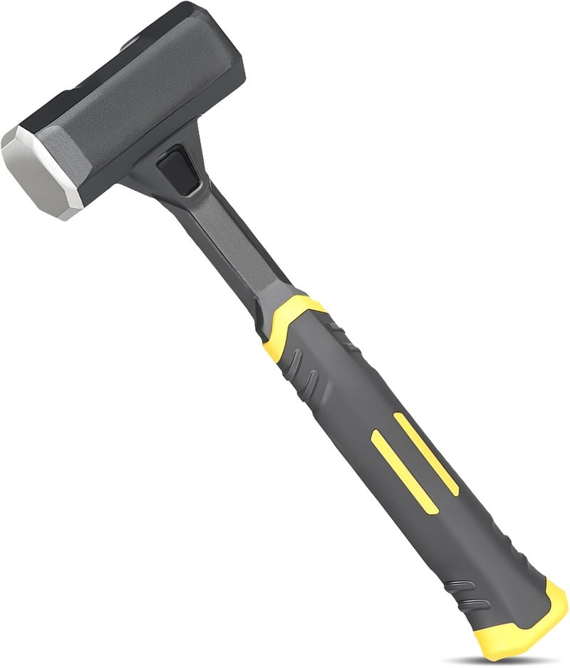 DESHIL 2lb Sledge Hammer - Heavy Duty Forged Forged One Piece Steel Construction with Fiberglass Handle, Perfect for Demolition, Construction, and Driving Stakes - Image 1